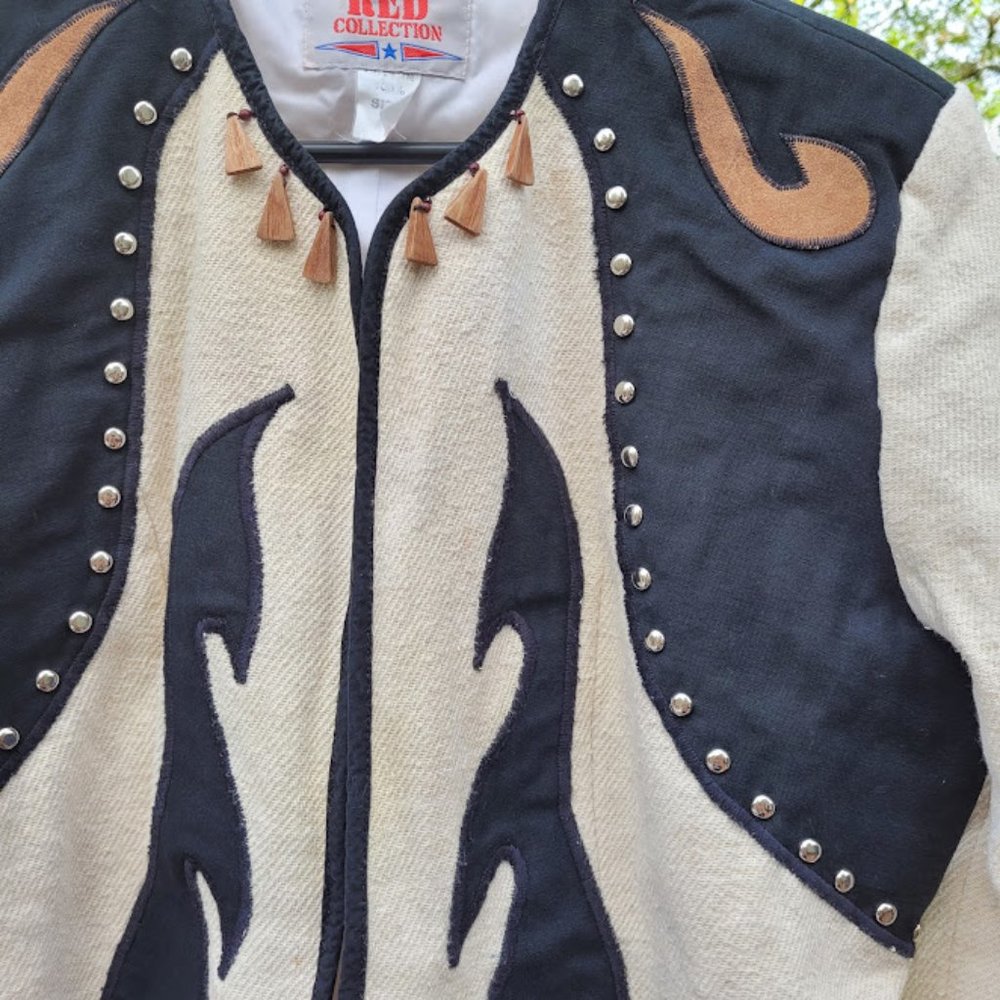 SOLD: VTG Western SW Country Farm Horse Equestrian Studded Jacket Rodeo Ranch - Picture 4 of 8